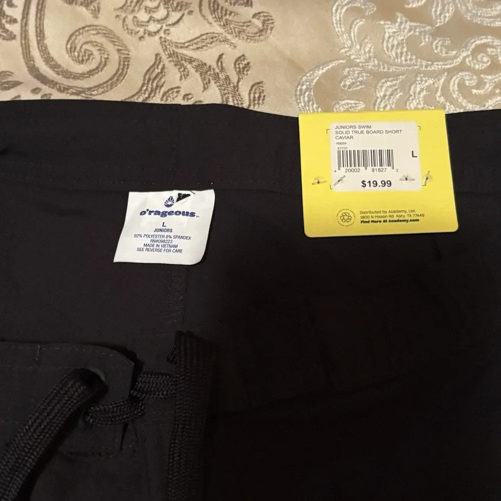 O'Rageous Juniors Swim Solid True‎ Board Short Caviar- Size L